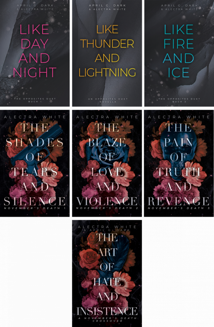 Opposites-Death-Universum (Opposites-Duett + November's-Death-Trilogie + Crossover)